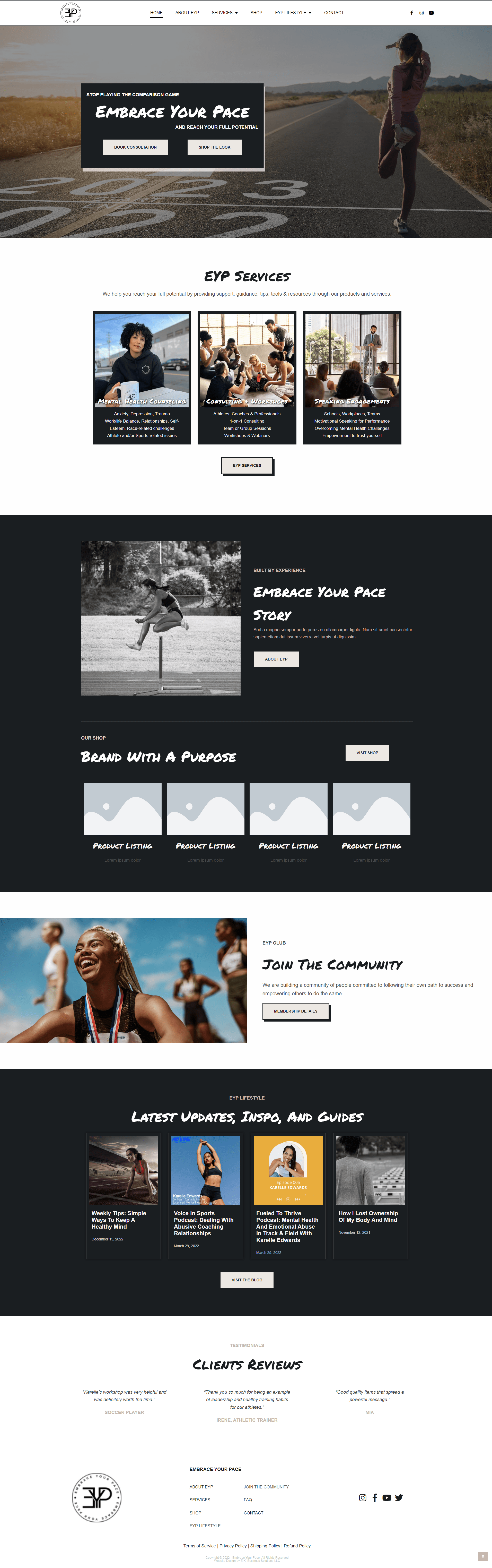 embrace your pace design concept